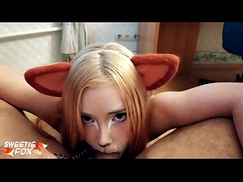 ❤️ Kitsune swallow dick agus cum ina bhéal ❤️❌ Just a porn linn ❌